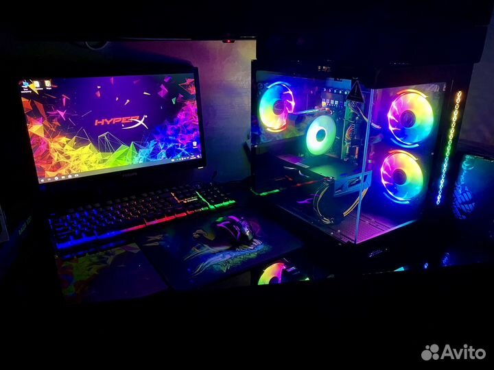 Новый игровой Intel E5v4/16GB/RX580 8GB/512 SSD