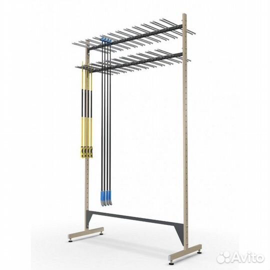 Стеллаж Стандарт для лыжных палок, двухсторонний 205х239х50см LPS-282