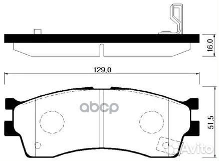 Колодки передние Kia/HSB/ HP1008 HSB