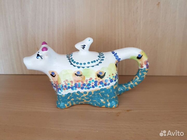 Керамика коровка чайник