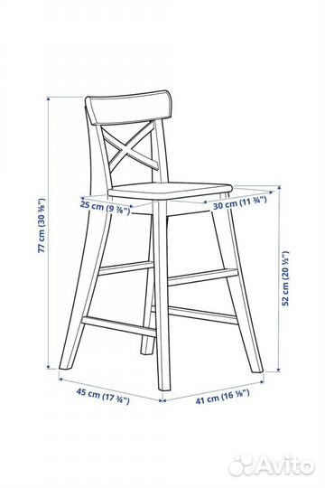 Стульчик детский Икеа Ингольф