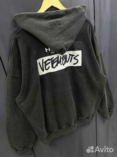 Худи vetements hello my name is (коллекция 2024)