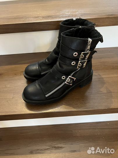 Сапоги зимние натуральная кожа Zara 36