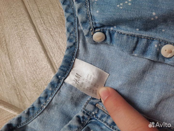 Джинсовое платье HM 86 р