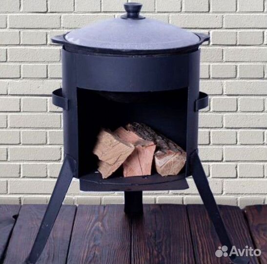 Казан 6-22 л и печь для казана 2-3 мм сталь