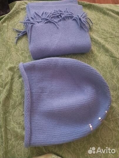 Шапка женская с шарфом