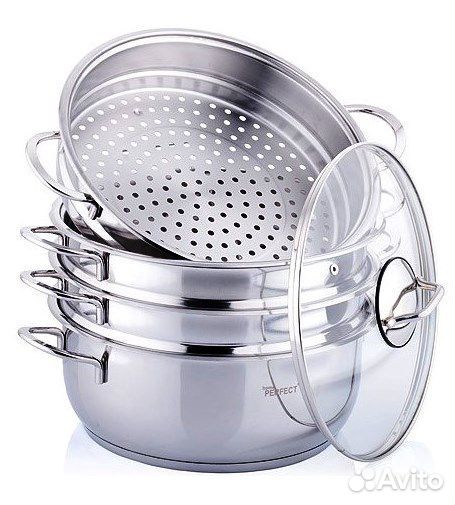 Пароварка кастрюля Мантышница мантоварка мантница