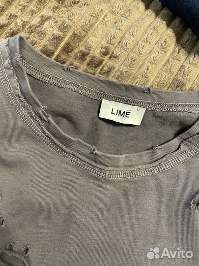 Лонгслив lime m серый