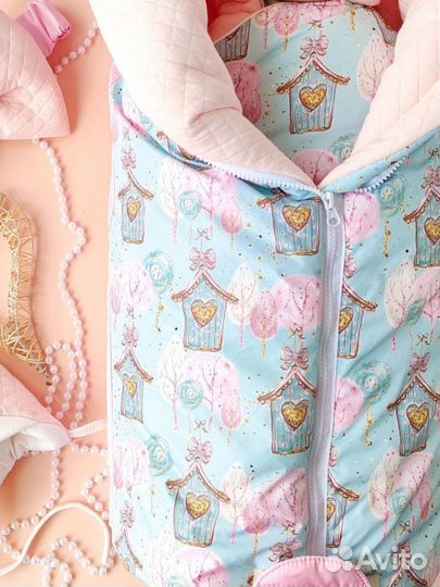 Конверт на выписку для девочки весна осень