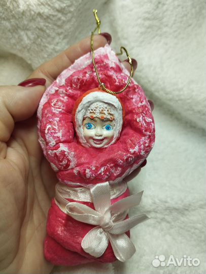 Ватные елочные игрушки