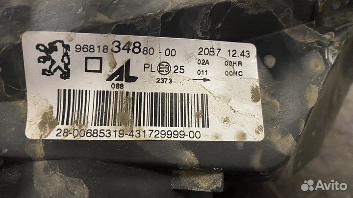 Фара левая peugeot 308