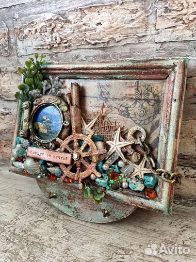 Ключница винтажная, морская