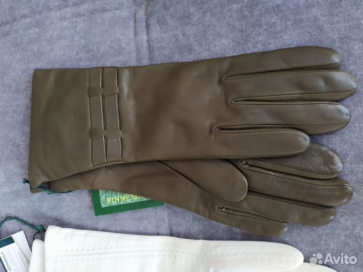 Перчатки женские кожаные новые