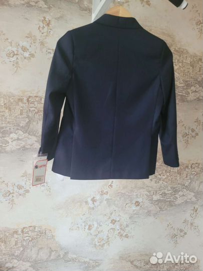Пиджак школьный новый синий р 140 см