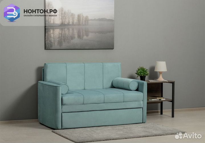 Диван выкатной Мелани бирюзовый