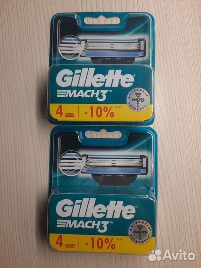Gillette mach 3, упаковка 4шт. Оригинал