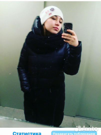 Шарф хомут черный