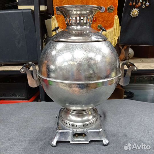 Электрический самовар шар с узором 5л (сзр)