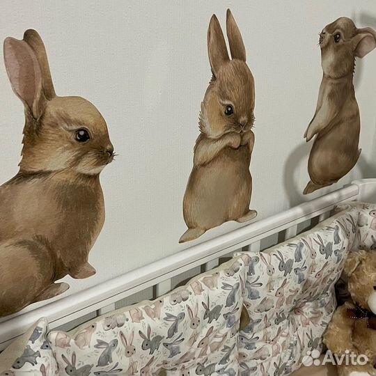 Бортики в детскую кроватку для девочки