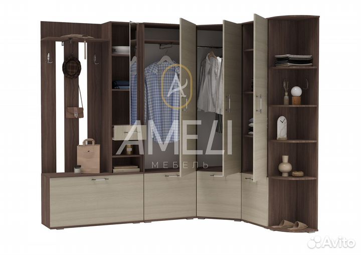 Универсальный шкаф вешалка обувница в прихожую