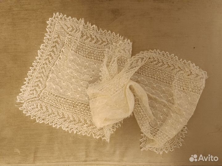 Оренбургский пуховый платок паутинка палантин шарф