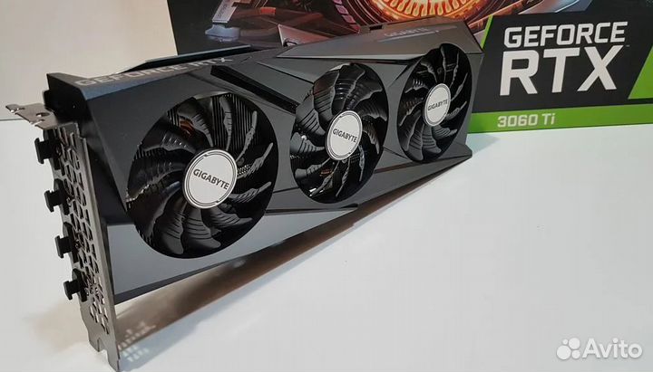 Как новая RTX 3060TI Gigabyte 3 кулера с коробокой