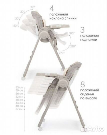 Стульчик для кормления Happy baby william pro