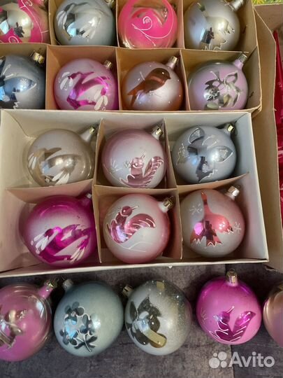 Наборы елочных игрушек СССР