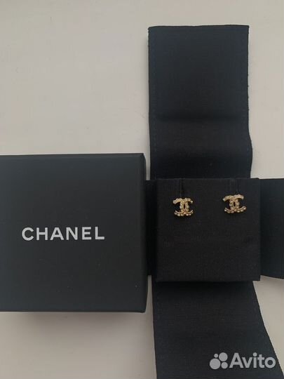 Серги пусеты chanel оригинальные