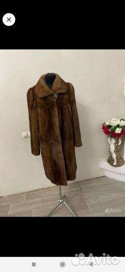 Шуба норковая с капюшоном 48 50