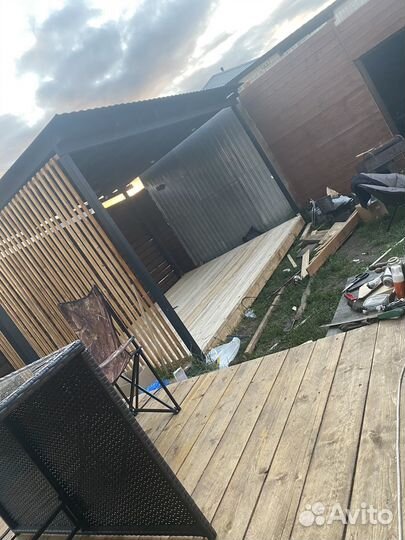 Мангальная зона под крышей