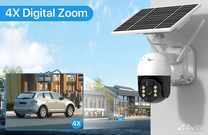 Уличная IP видеокамера Hism 4G, Wi-Fi, акб. бат