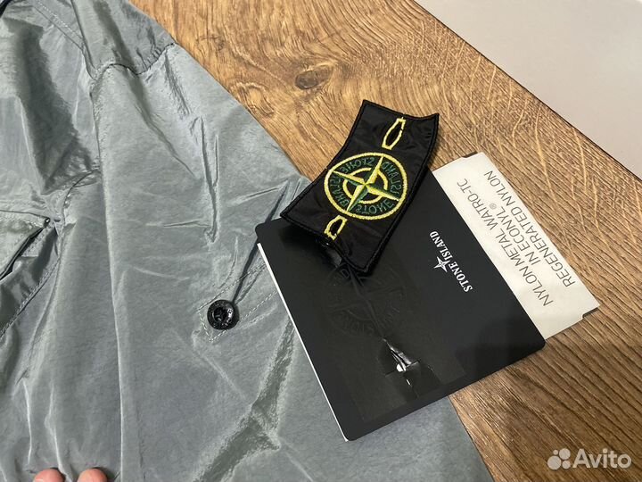 Ветровка Stone Island серо-голубая L-XL