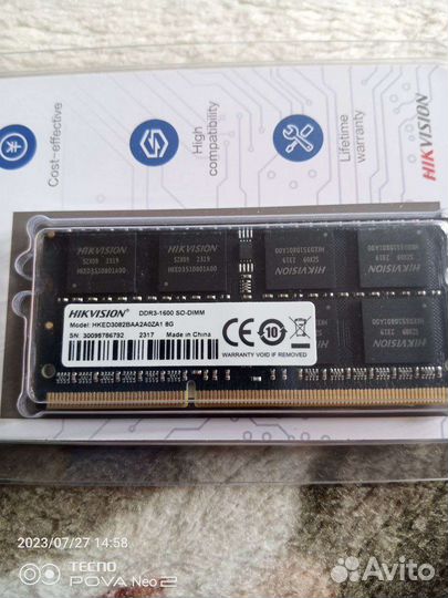 Оперативная память DDR3L для ноутбука