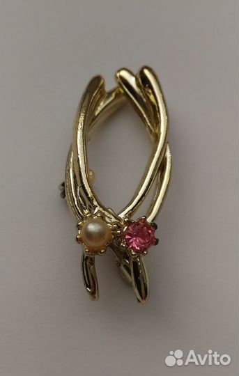 Винтаж: Брошь «Куриная косточка, на удачу». США