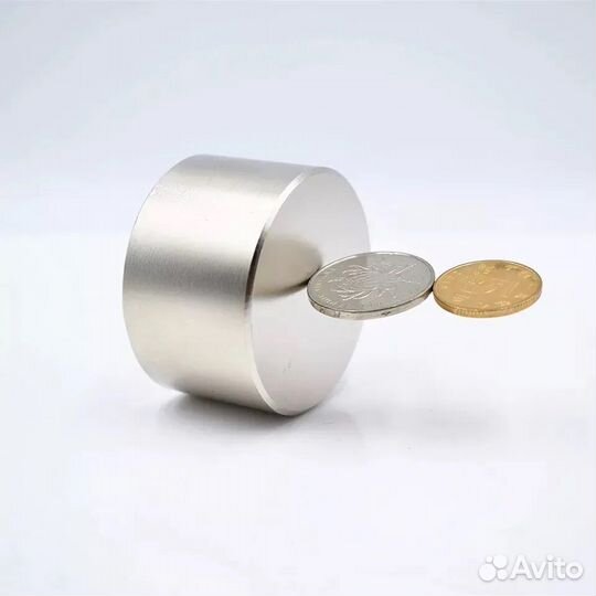 Круглый магнит/Неодимовый N52 (цилиндр) 50*30 мм
