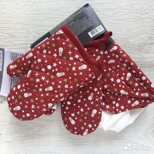 Детский набор (фартук/шапка повара и 2 варежки)