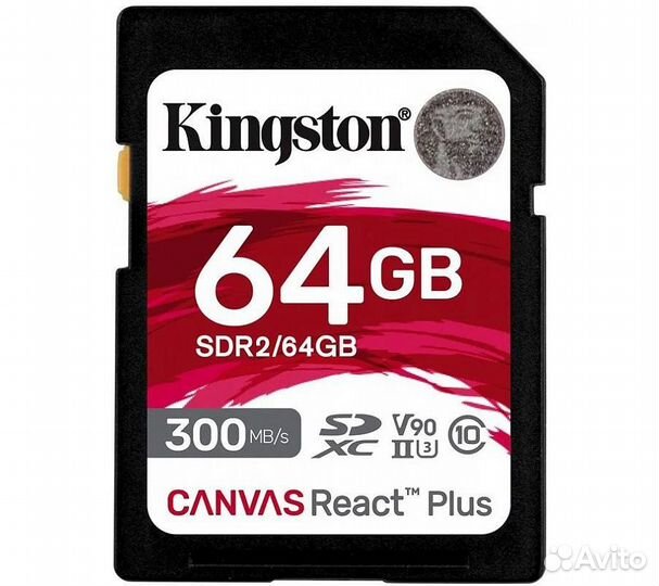 Карта памяти Kingston sdxc Canvas React Plus UHS-I
