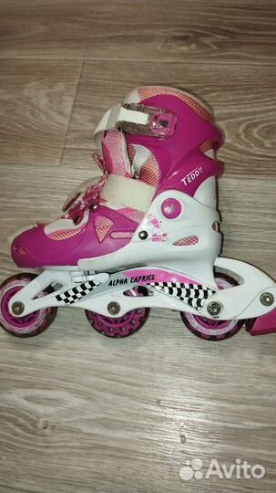 Роликовые коньки caprice стелька 16,5 см