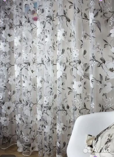 Штора тюль органза 600*240