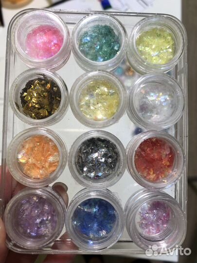 Декор для ногтей. Дизайн. Ракушки, бульонки