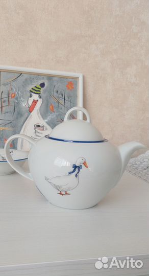 Фарфоровая чашка Гуси Чехия