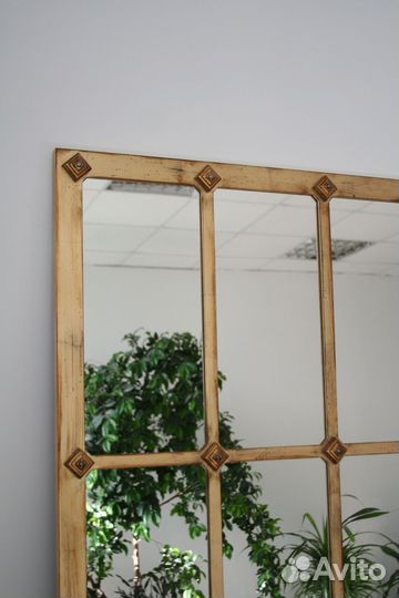 Зеркало в прихожую новое Cage золотая поталь