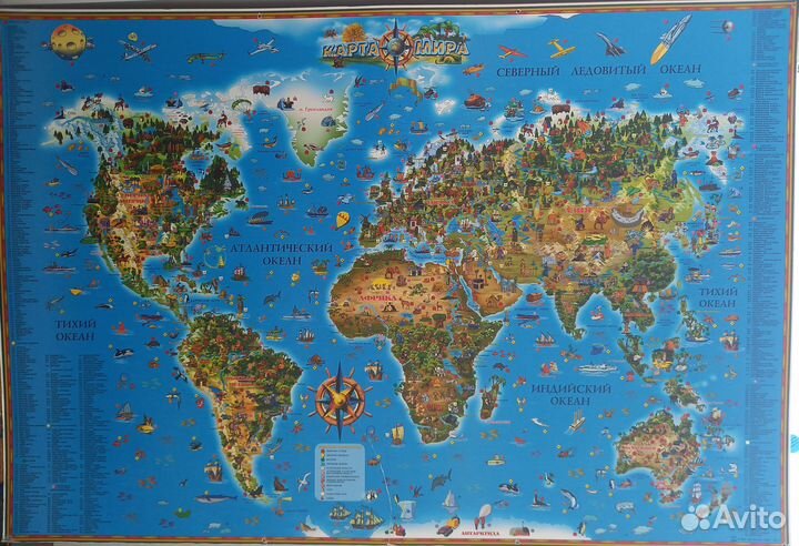 Карта мира для детей