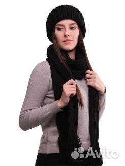 Зимний комплект Шапка и Шарф, шапка с шарфом