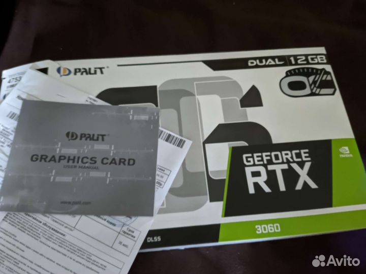 Видеокарта Palit rtx 3060 12 гб (память samsung)