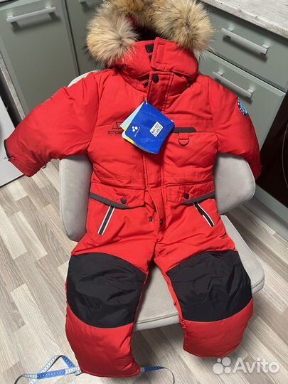 Зимний красный комбинезон 104