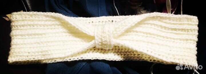 Повязка на голову вязаная