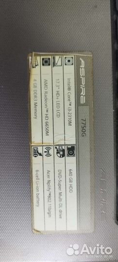 Аккумулятор для ноутбука acer