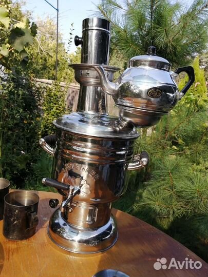 Турецкий самовар на дровах с чайником. Sozenler
